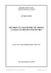 Đề tài Nét đẹp của người phụ nữ trong ca dao cổ truyền người việt