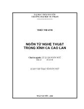 Đề tài Ngôn từ nghệ thuật trong Xình Ca Cao Lan