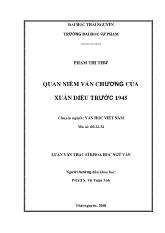 Đề tài Quan niệm văn chương của Xuân Diệu trước 1945
