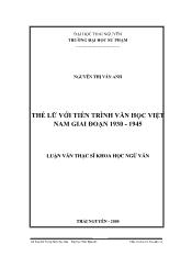 Đề tài Thế lữ với tiến trình văn học Việt Nam giai đoạn 1930 - 1945