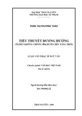 Đề tài Tiểu thuyết dương hướng (từ bến không chồng đến dưới chín tầng trời)
