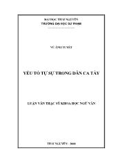 Đề tài Yếu tố tự sự trong dân ca Tày