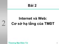 Internet và Web Cơ sở hạ tầng của thương mại điện tử