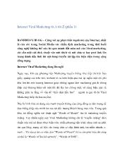 Internet Viral Marketing từ A tới Z (phần 1)