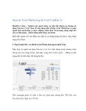 Internet Viral Marketing từ A tới Z (phần 3)