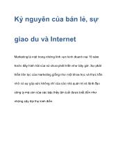 Kỷ nguyên của bán lẻ, sự giao du và Internet Marketing