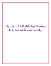 Sự thật về 100 thất bại thương hiệu lớn nhất mọi thời đại