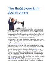 Thủ thuật trong kinh doanh online