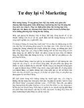 Tư duy lại về Marketing