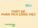 Bài 2 thiết kế, phân tích công việc quản trị nhân sự