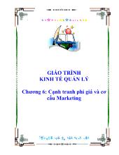 Giáo trình kinh tế quản lý - Chương 6- cạnh tranh phi giá và cơ cấu marketing