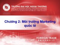 Giáo trình marketing quốc tế - Chương 2 -  Môi trường Marketing quốc tế