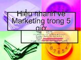 Hiểu nhanh về Marketing trong 5 giờ