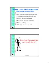 Chương 1- Nhập môn marketing (marketing introduction)