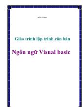 Giáo trình lập trình căn bản ngôn ngữ Visual Basic