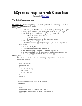 Một số bài tập lập trình C căn bản