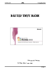 Bài tập thực hành Access 2003