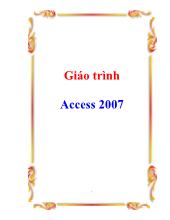 Giáo trính Access 2007
