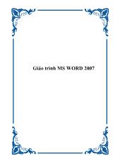 Giáo trình Ms Word 2007