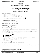 Dao động điều hòa - Dao động cơ học sóng cơ