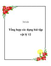 Tổng hợp các dạng bài tập vật lý lớp 12