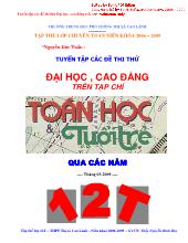 Tuyển tập đề thi thử Toán học