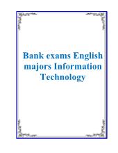 Bank exams English majors Information Technology