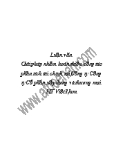 Chuyên đề Giải pháp nhằm hoàn thiện công tác phân tích tài chính tại công ty cổ phần xây dựng và thương mại HT Việt Nam