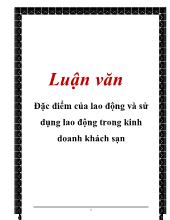 Đề tài Một số giải pháp hoàn thiện công tác quản lý và sử dụng nhân lực tại khách sạn Hanoi Daewoo
