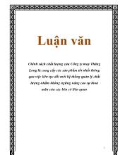 Đề tài Thành tựu, hạn chế và phương hướng phát triển của công ty may Thăng Long