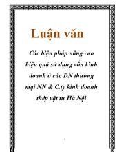 Luận văn Các biện pháp nâng cao hiệu quả sử dụng vốn kinh doanh ở các doanh nghiệp thương mại Nhà nước và công ty kinh doanh thép vật tư Hà Nội