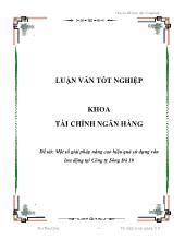 Chuyên đề Một số giải pháp nâng cao hiệu quả sử dụng vốn lưu động tại công ty Sông Đà 10