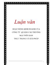 Đề tài Hoạt động kinh doanh của công ty quảng cáo thời gian (The Time Group): Thực trạng và giải pháp