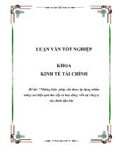 Đề tài Những biện pháp cần được áp dụng nhằm nâng cao hiệu quả thu xếp và huy động vốn tại công ty tài chính dầu khí