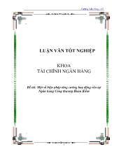 Luận văn Một số biện pháp tăng cường huy động vốn tại ngân hàng công thương Hoàn Kiếm