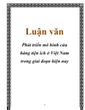 Đề tài Phát triển mô hình cửa hàng tiện ích ở Việt Nam trong giai đoạn hiện nay