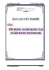 Đề tài Phương hướng, giải pháp nhằm nâng cao hiệu quả hoạt động cho vay tiêu dùng tại EximBank Chợ Lớn