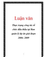 Đề tài Phương hướng và giải pháp hoàn thiện công tác tổ chức đấu thầu tại ban quản lý dự án lưới điện Hà Nội trong thời gian 5 năm tới