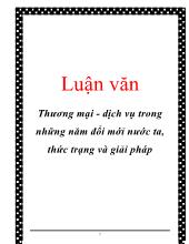 Đề tài Thương mại dịch vụ trong những năm đổi mới nước ta: Thực trạng và giải pháp