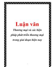 Đề tài Thương mại và các biện pháp phát triển thương mại trong giai đoạn hiện nay