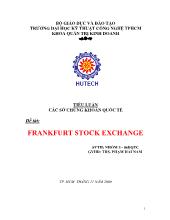 Tiểu luận Frankfurt Stock Exchange