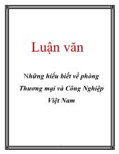 Đề tài Những hiểu biết về phòng thương mại và công nghiệp Việt Nam