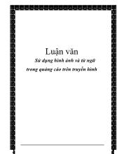 Đề án Sử dụng hình ảnh và từ ngữ trong quảng cáo trên truyền hình