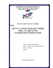 Đề tài Mô tả và phân tích quy trình phục vụ tiệc cưới tại khách sạn Đông Kinh