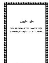 Đề tài Môi trường kinh doanh Việt Nam: thực trạng và giải pháp
