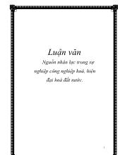 Đề tài Nguồn nhân lực trong sự nghiệp công nghiệp hoá, hiện đại hoá đất nước