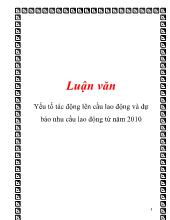 Đề tài Thực trạng về cầu lao động từ năm 1986 đến nay