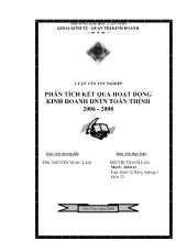 Luận văn Phân tích kết quả hoạt động kinh doanh doanh nghiệp tư nhân Toàn Thịnh 2006-2008