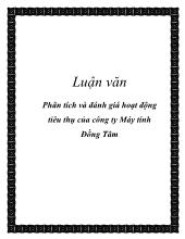 Chuyên đề Phân tích và đánh giá hoạt động tiêu thụ của công ty máy tính Đồng Tâm