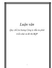 Chuyên đề Quy chế trả lương ở công ty đầu tư phát triển nhà và đô thị Bộ quốc phòng